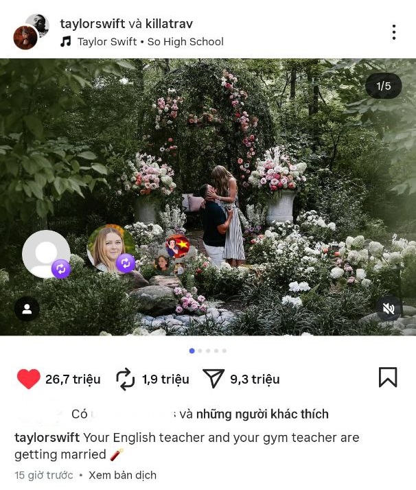 Dòng chú thích bí ẩn dưới bài đăng cầu hôn của Taylor Swift: 