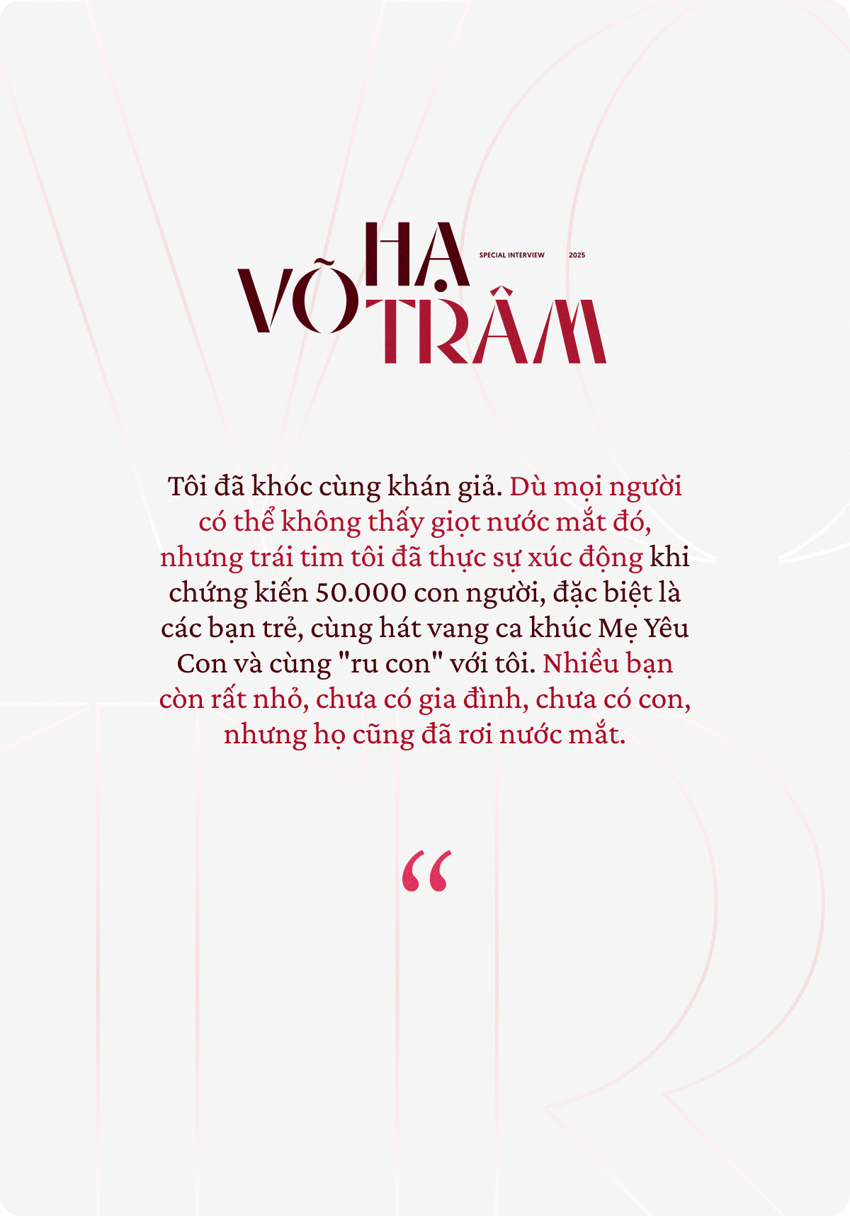 Võ Hạ Trâm: Tôi hát không chỉ cho bản thân mình mà còn cho tất cả người mẹ, những người mẹ Việt Nam anh hùng- Ảnh 4.