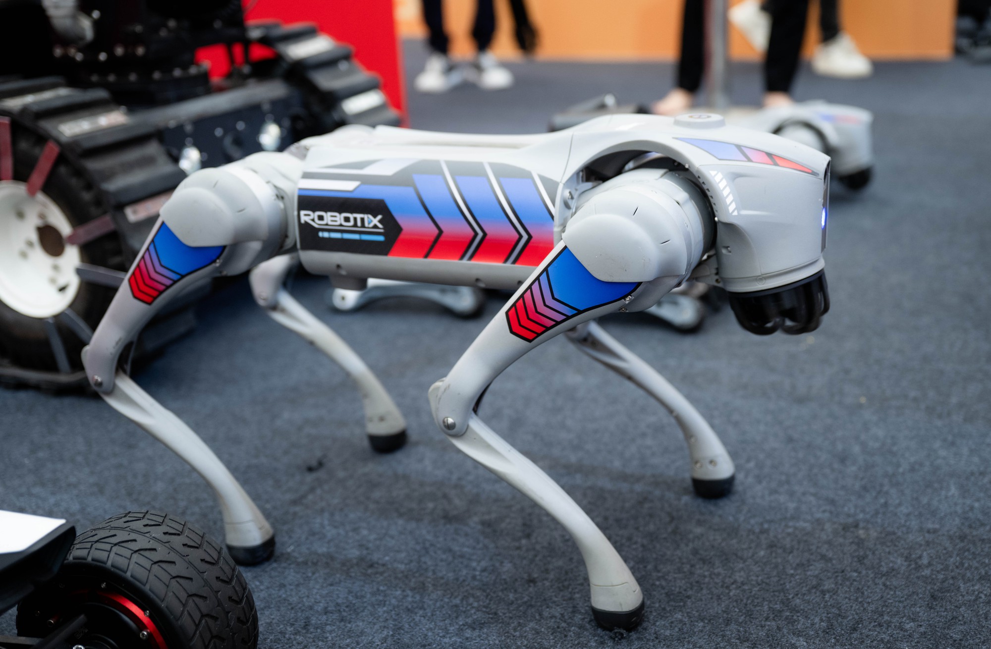 Người dân Hà Nội háo hức ngắm nhìn, "bắt tay" chó robot: Công nghệ tương lai xuất hiện ngay giữa Thủ đô- Ảnh 4. Người dân Hà Nội háo hức ngắm nhìn, "bắt tay" chó robot: Công nghệ tương lai xuất hiện ngay giữa Thủ đô- Ảnh 4.