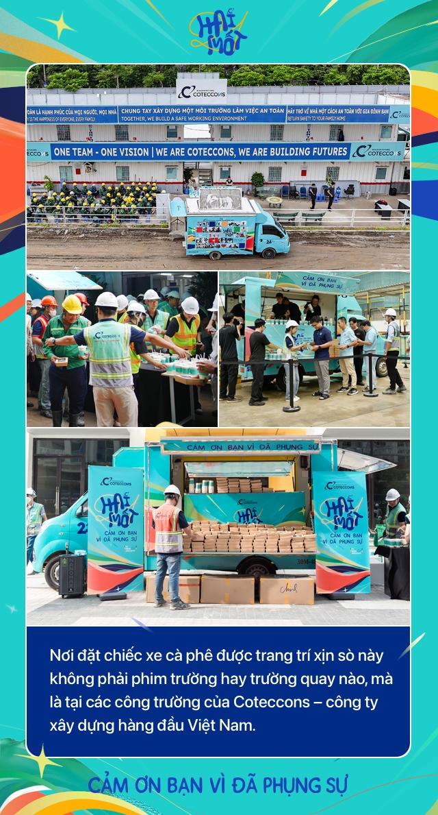 Xe cà phê Hàn Quốc “huyền thoại” bất ngờ xuất hiện tại 21 công trường của Coteccons- Ảnh 2.