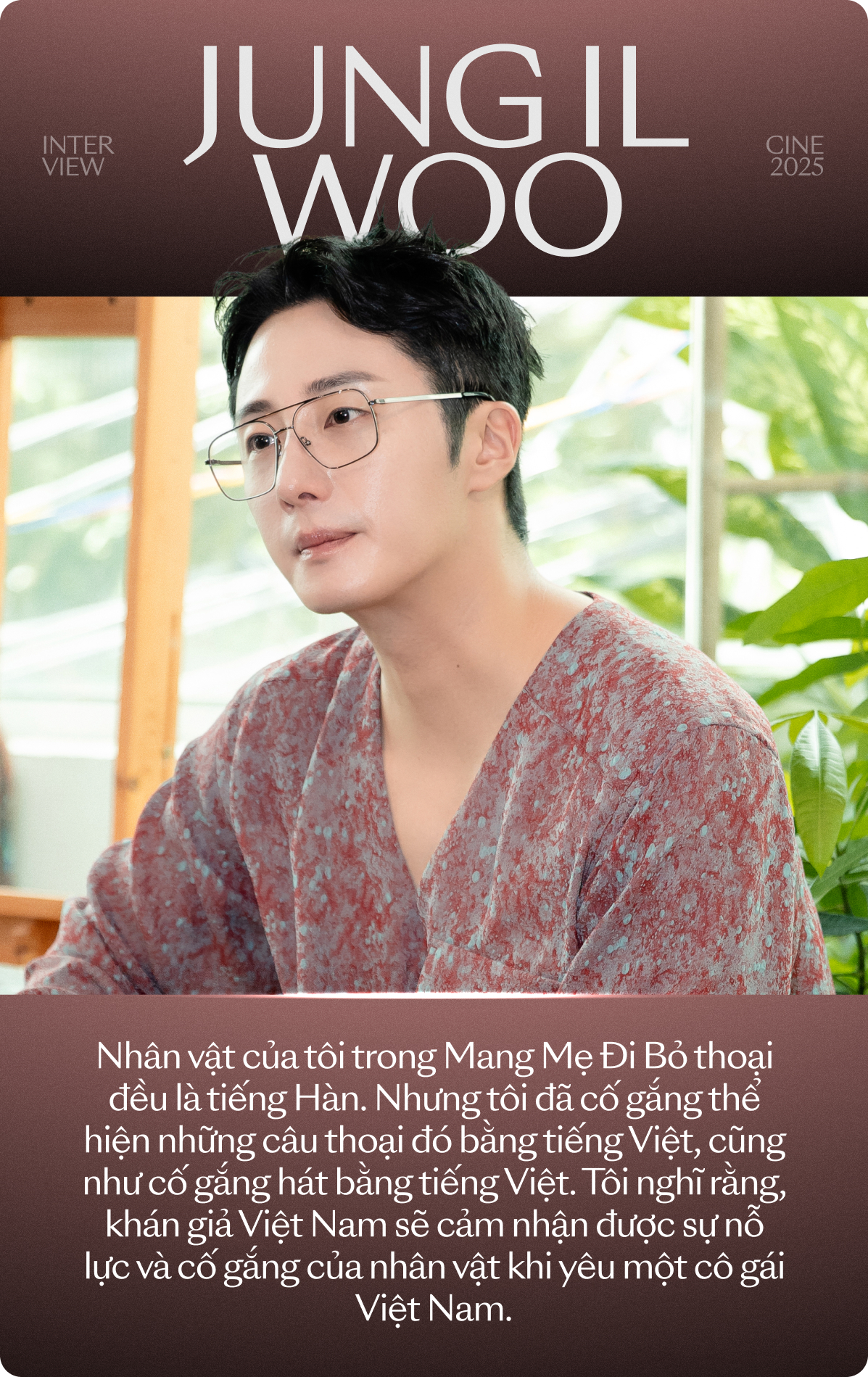 Jung Il Woo: Tôi muốn đóng cùng Trấn Thành trong một bộ phim 