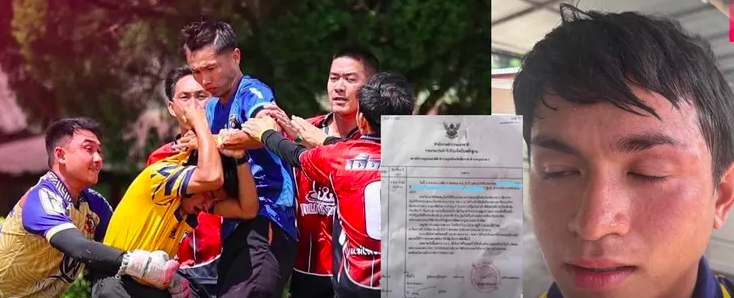 Phẫn nộ cầu thủ Thái Lan bạo lực sân cỏ với trọng tài, rượt đuổi đánh khắp sân vận động- Ảnh 2.
