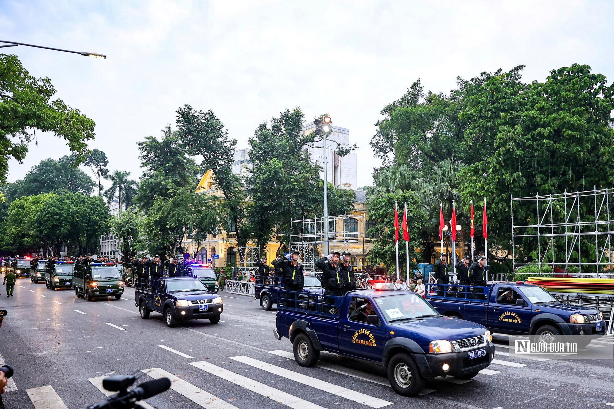 Công an Hà Nội sơ duyệt diễu binh chào mừng kỷ niệm 80 năm Cách mạng Tháng Tám- Ảnh 7.
