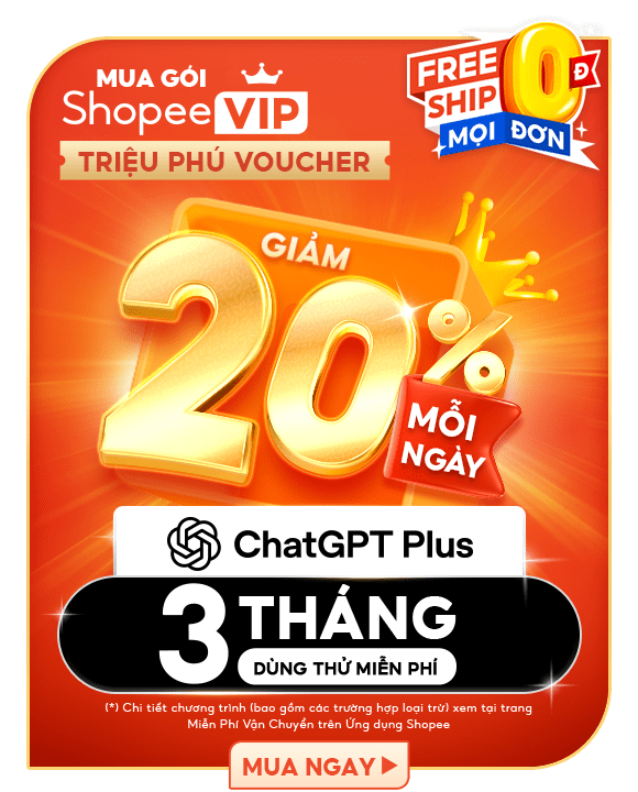 ShopeeVIP giờ “VIP” hơn với 3 tháng miễn phí sử dụng ChatGPT Plus từ 8/8- Ảnh 1.