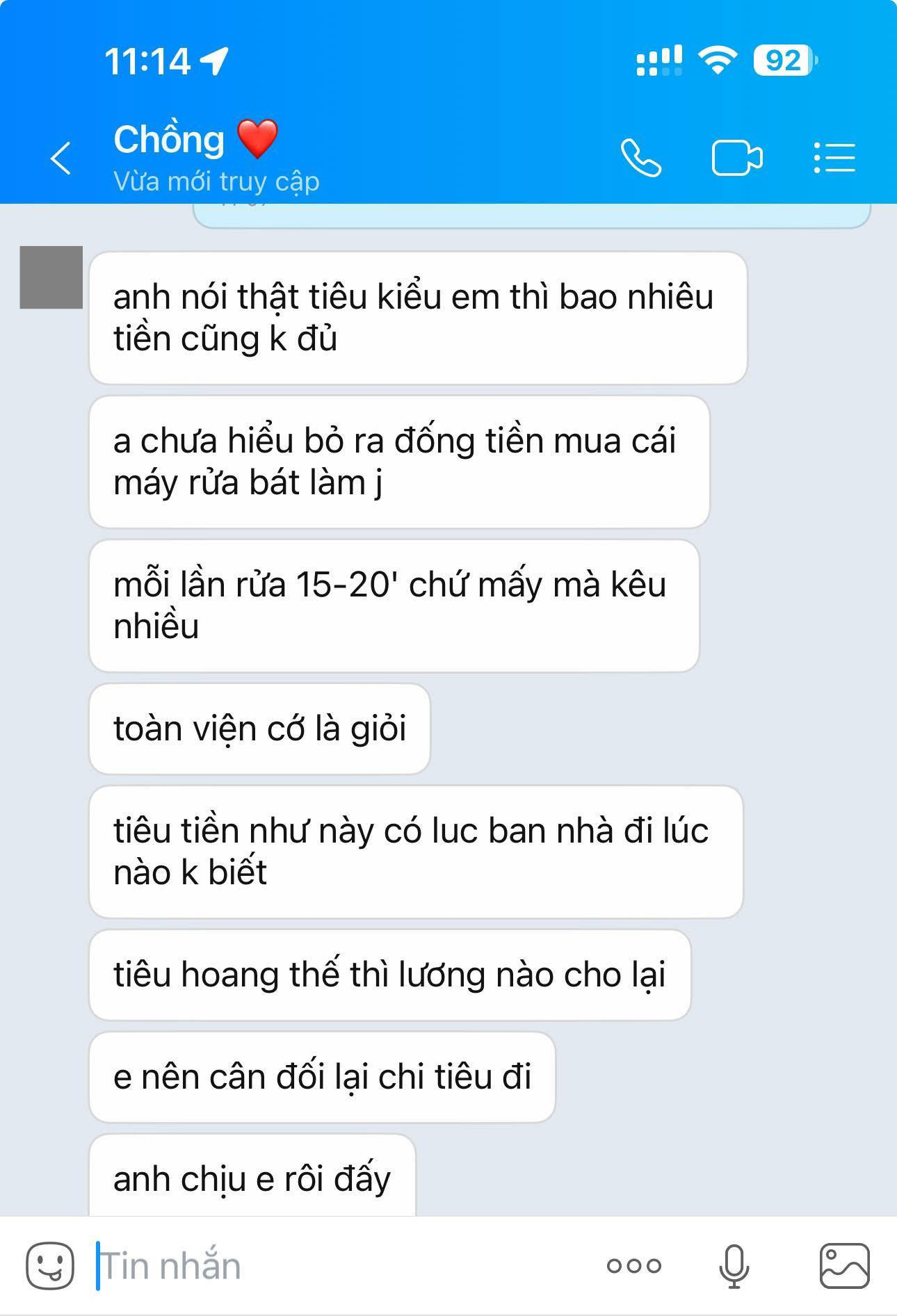 Vợ chồng cãi nhau vì cái máy rửa bát 11 triệu: Đoạn tin nhắn tiết lộ một vấn đề đáng suy ngẫm- Ảnh 1.