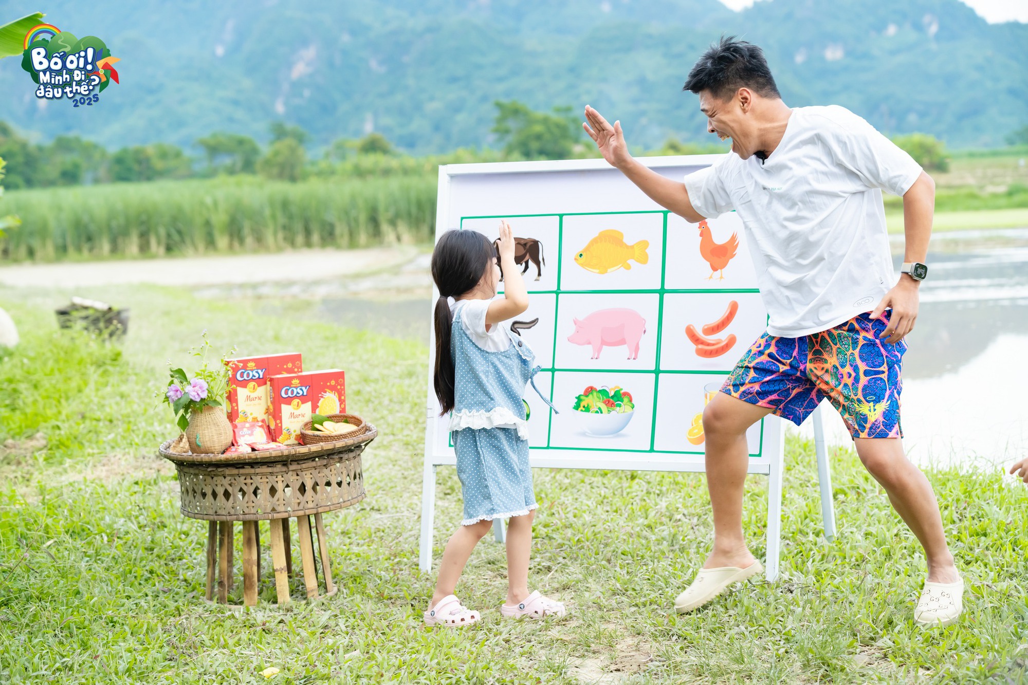 Tập 12 Bố Ơi Mình Đi Đâu Thế?: Dàn cast mở tiệc picnic ruộng đồng, Neko Lê và Audi phối hợp 