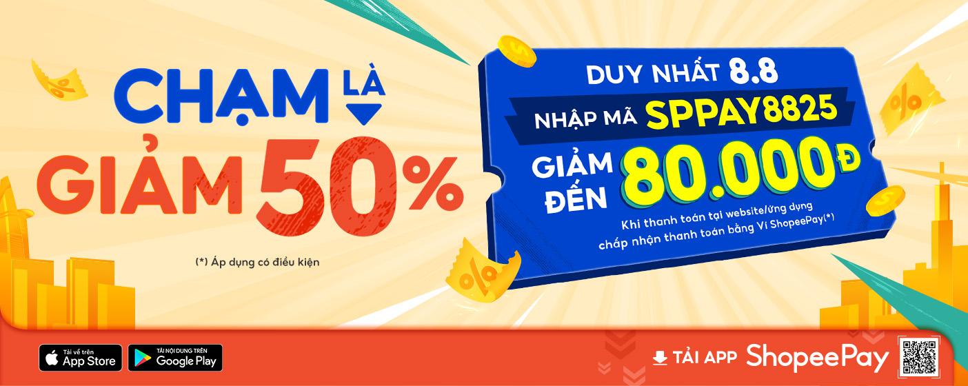 Duy nhất trên ứng dụng ShopeePay, người dùng tận hưởng ưu đãi chạm là giảm đến 50% trong ngày 8.8- Ảnh 1.