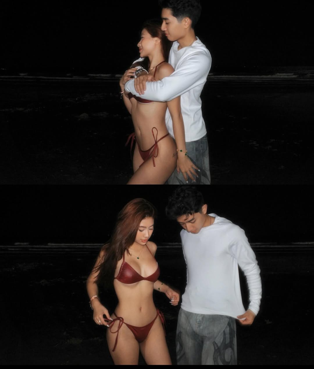 Louis Phạm diện bikini đỏ bốc lửa, body 
