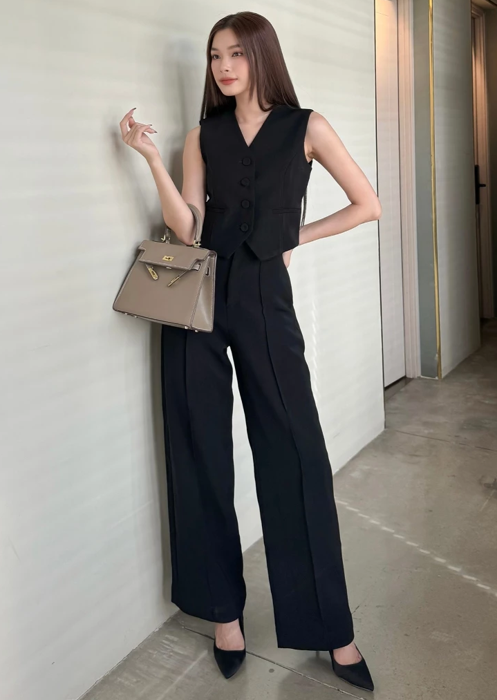Kiểu quần công sở Hà Tăng diện đi diện lại mãi không chán- Ảnh 4.
