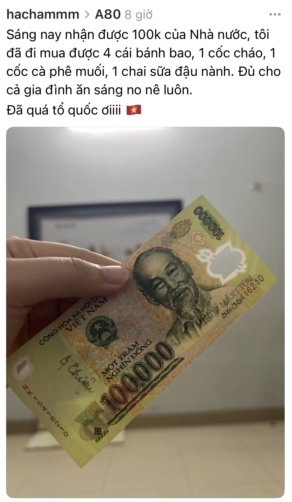 Quá dễ thương cách tiêu 100K quà Tết Độc lập nhận từ Nhà nước, có người còn đóng khung!- Ảnh 4.