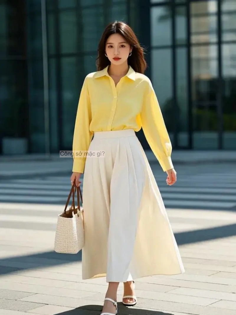 Mùa thu này, áo sơ mi lại hot trở lại! Ngay cả Cao Viên Viên cũng mê mặc, phối cùng váy hay quần đều rất đẹp- Ảnh 17.