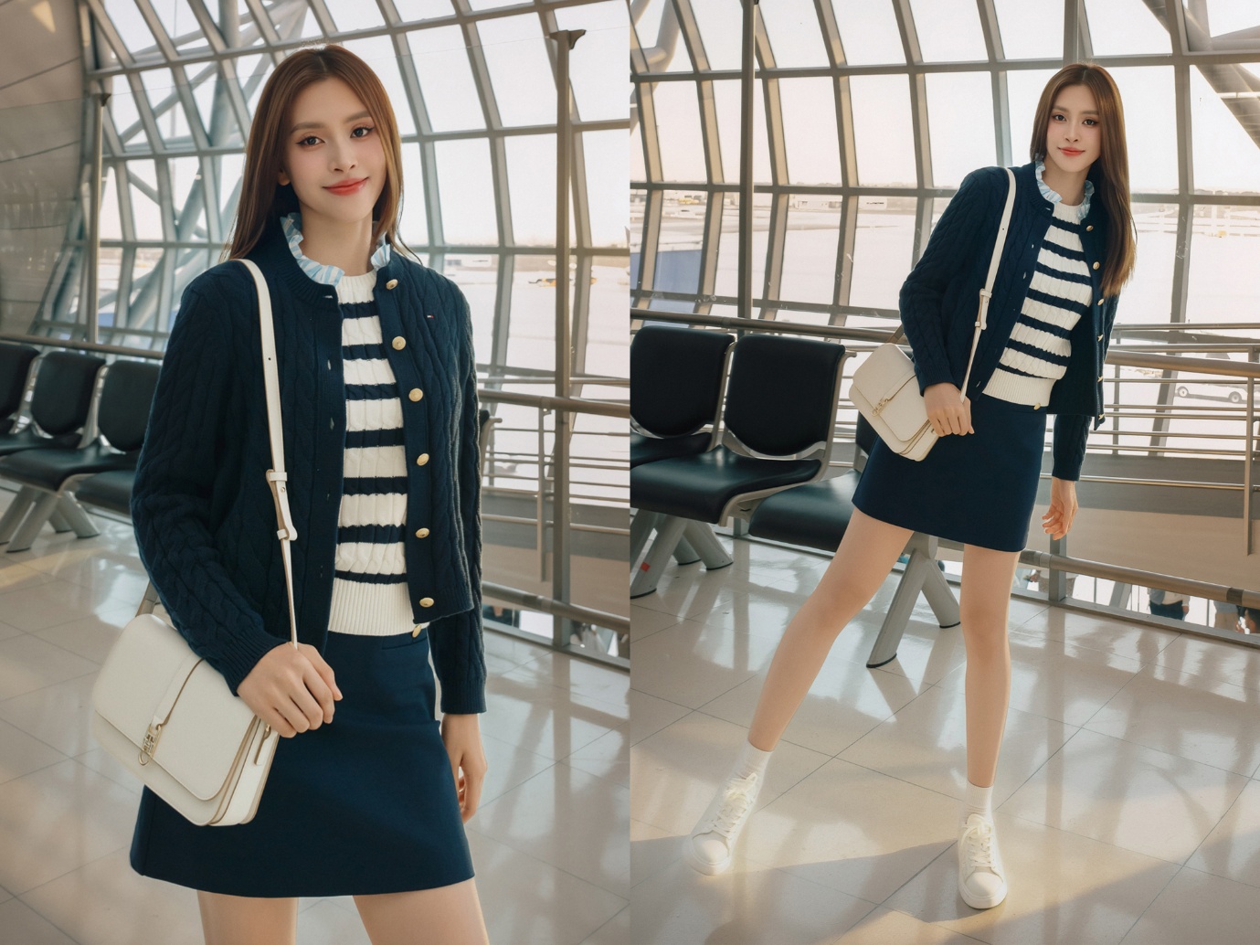 Loạt outfit ấn tượng của Hoa hậu Tiểu Vy trong chuyến đi Thái Lan cùng Tommy Hilfiger- Ảnh 1.