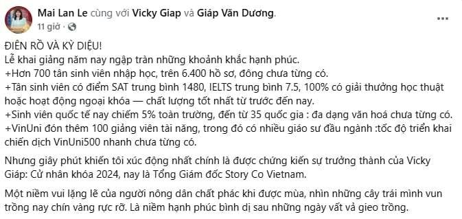1 năm chưa từng có tại ĐH của tỷ phú Phạm Nhật Vượng: Tỷ lệ chọi 1/9, IELTS trung bình 7.5, cựu sinh viên SN 2001 đã giữ chức Tổng giám đốc- Ảnh 1. 1 năm chưa từng có tại ĐH của tỷ phú Phạm Nhật Vượng: Tỷ lệ chọi 1/9, IELTS trung bình 7.5, cựu sinh viên SN 2001 đã giữ chức Tổng giám đốc- Ảnh 1.