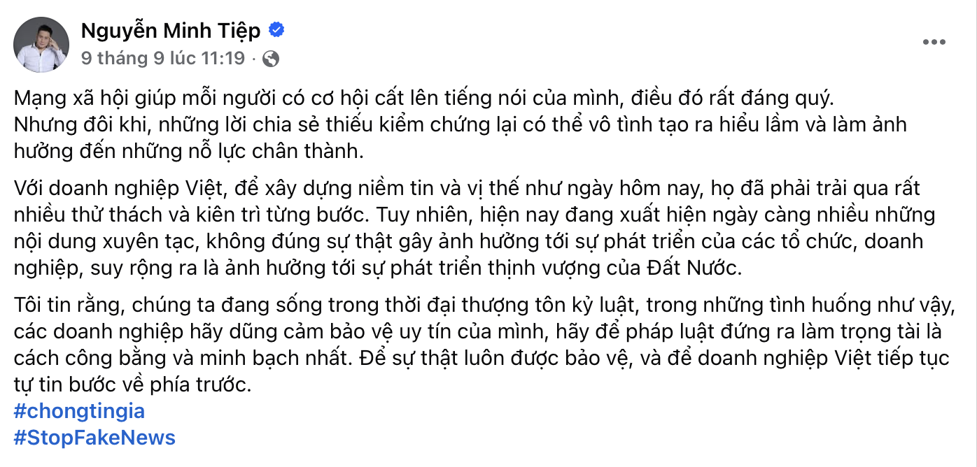 Trương Ngọc Ánh, Minh Tiệp, Lý Quí Khánh và nhiều KOLs lan toả thông điệp