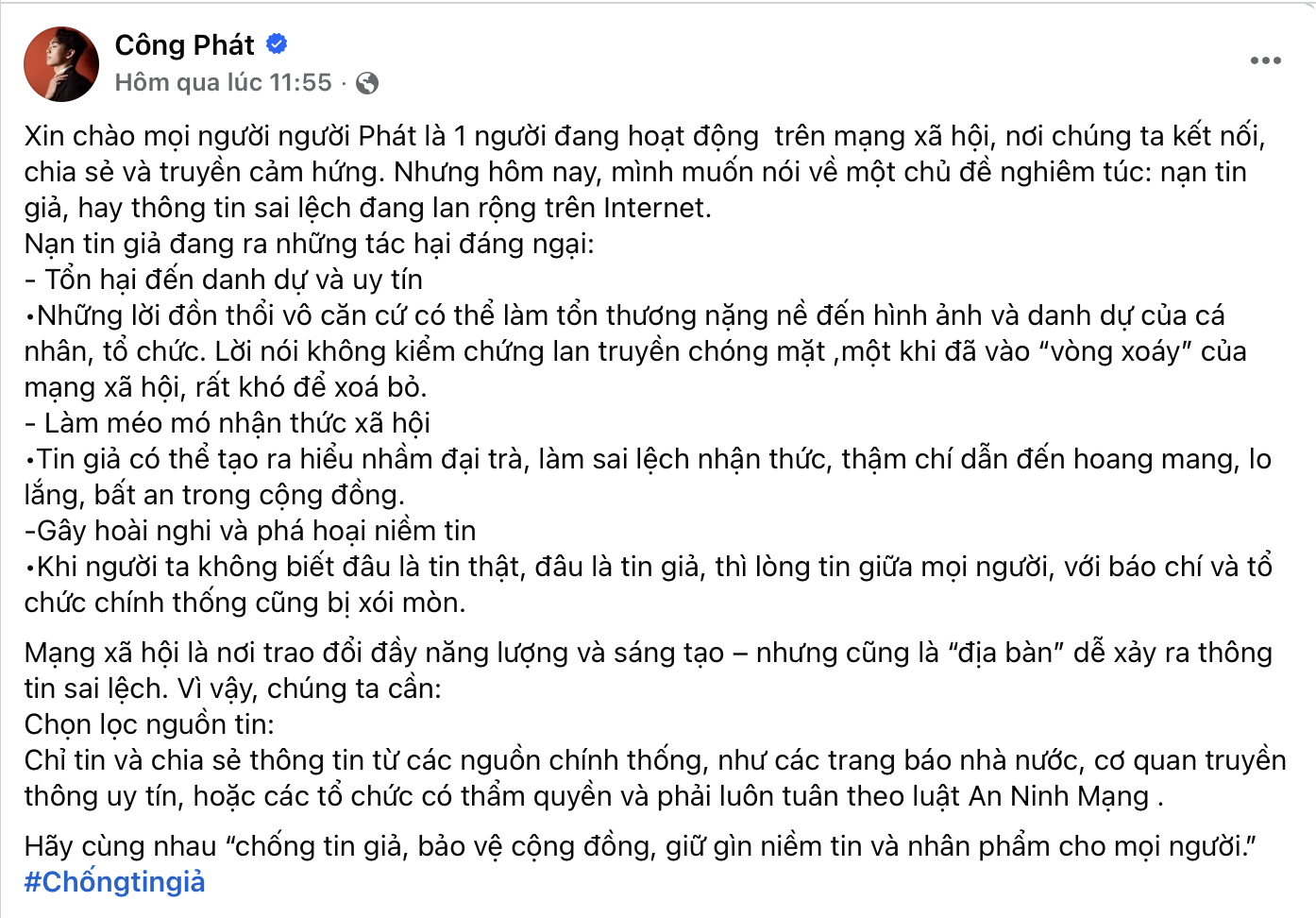 Trương Ngọc Ánh, Minh Tiệp, Lý Quí Khánh và nhiều KOLs lan toả thông điệp
