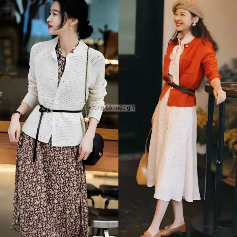 Đầu thu, "áo khoác mỏng + váy dài" hot rần rần! Phụ nữ trung niên mặc thế này ắt thăng hạng khí chất- Ảnh 17.