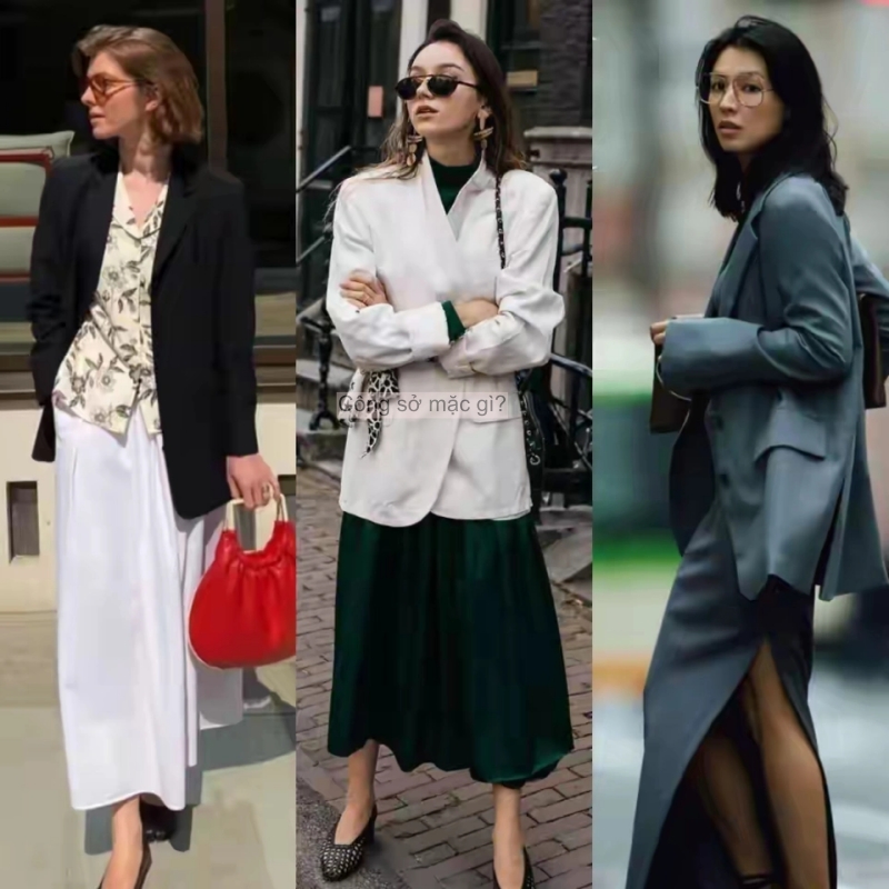 Đầu thu, "áo khoác mỏng + váy dài" hot rần rần! Phụ nữ trung niên mặc thế này ắt thăng hạng khí chất- Ảnh 9.