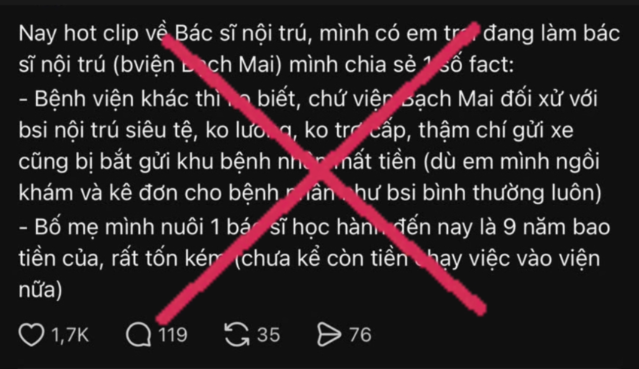 Đăng bài viết trên Threads liên quan đến Bệnh viện Bạch Mai, chủ tài khoản sinh năm 1993 lập tức được công an mời lên làm việc- Ảnh 1.