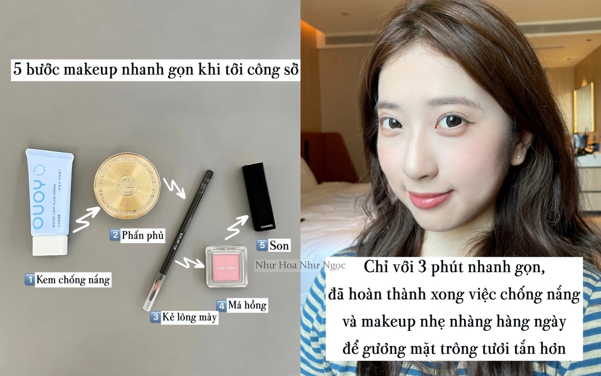 3 phút với 5 sản phẩm để makeup nhanh gọn tới công sở hàng ngày- Ảnh 1.