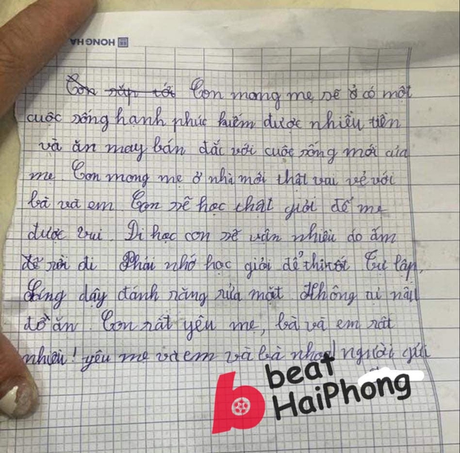Rơi nước mắt trước bức thư cậu bé lớp 3 ở Hải Phòng gửi bố mẹ sắp ly hôn: Cái kết sau đó mới nức lòng- Ảnh 1.