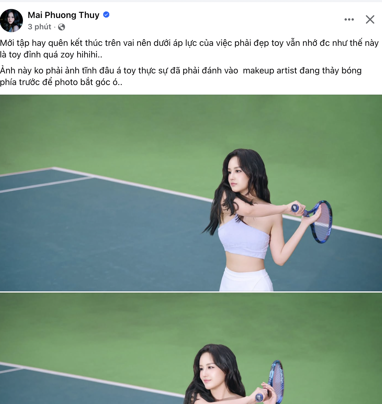 Mai Phương Thuý kể chuyện dở khóc dở cười khi chơi tennis- Ảnh 1.