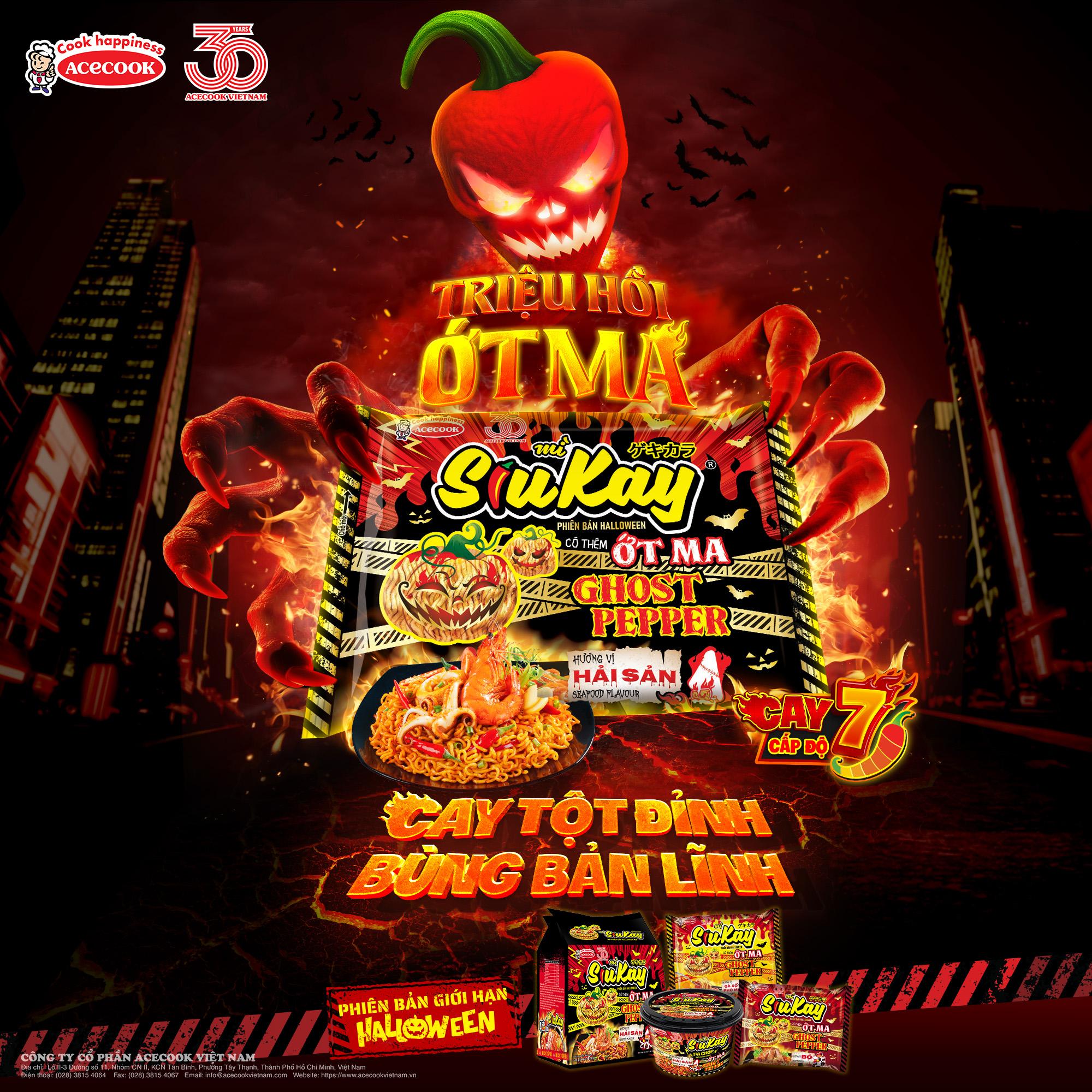 Halloween 2025: Bùng vị cay max level với mì “SiuKay ớt ma” phiên bản giới hạn- Ảnh 1.