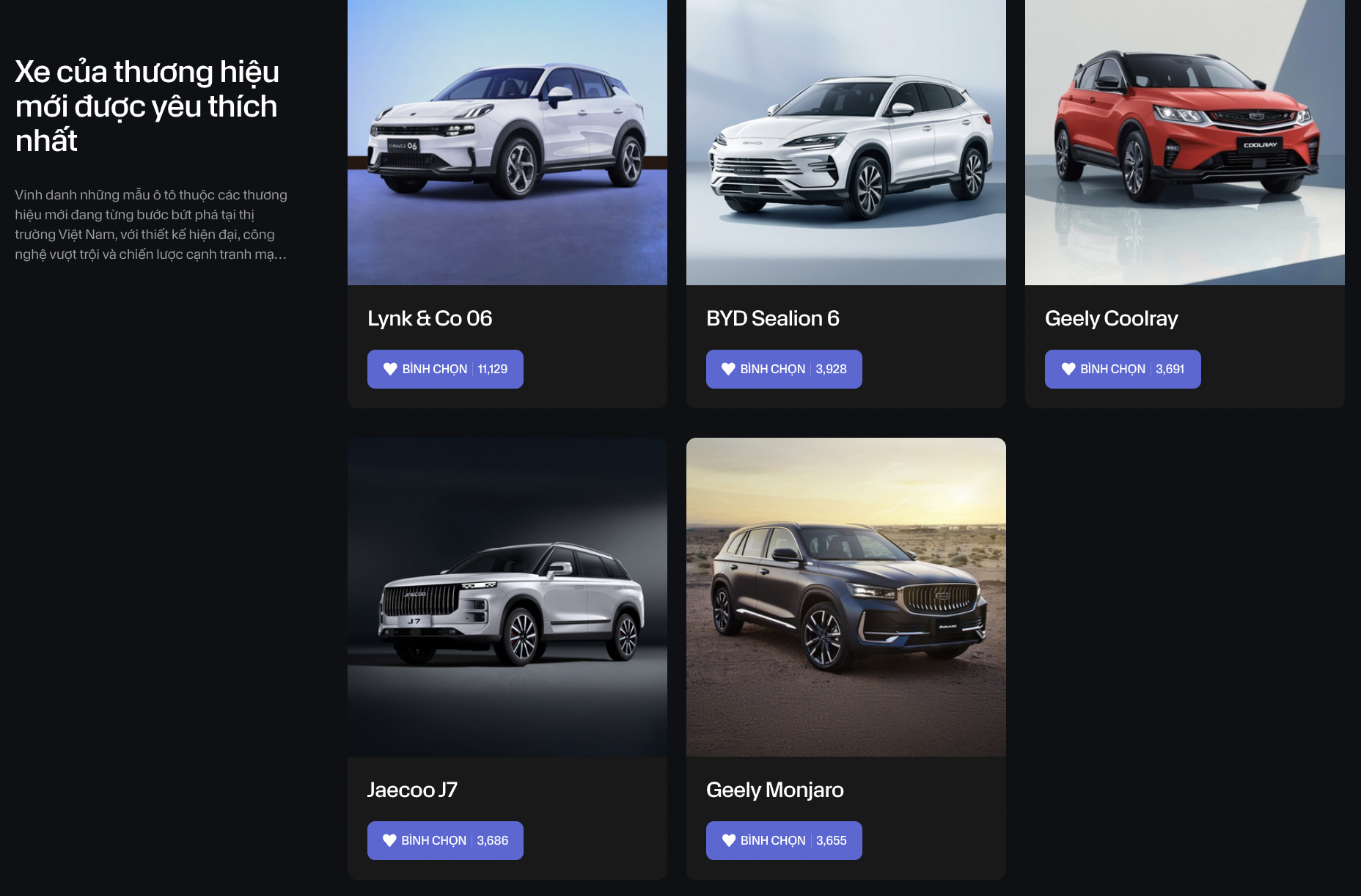 9 xe tạm dẫn đầu bình chọn CCA 2025 sau 1 tuần mở vote: Territory át vía CX-5, CR-V, Lynk & Co 06 áp đảo và những diễn biến khó đoán ở giai đoạn nước rút- Ảnh 17.