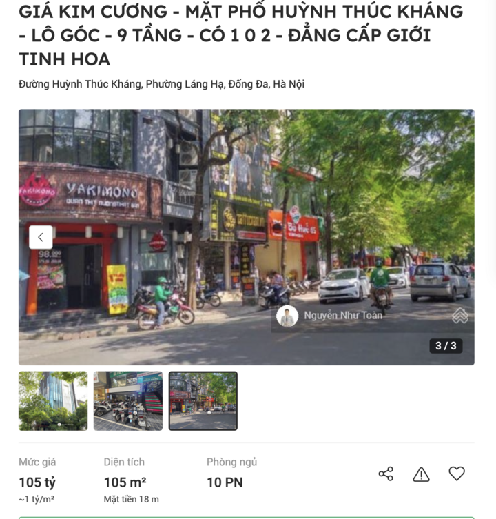 Không chỉ phố cổ, nhà mặt đường 1 tỷ đồng/m² xuất hiện la liệt ở Hà Nội- Ảnh 1.