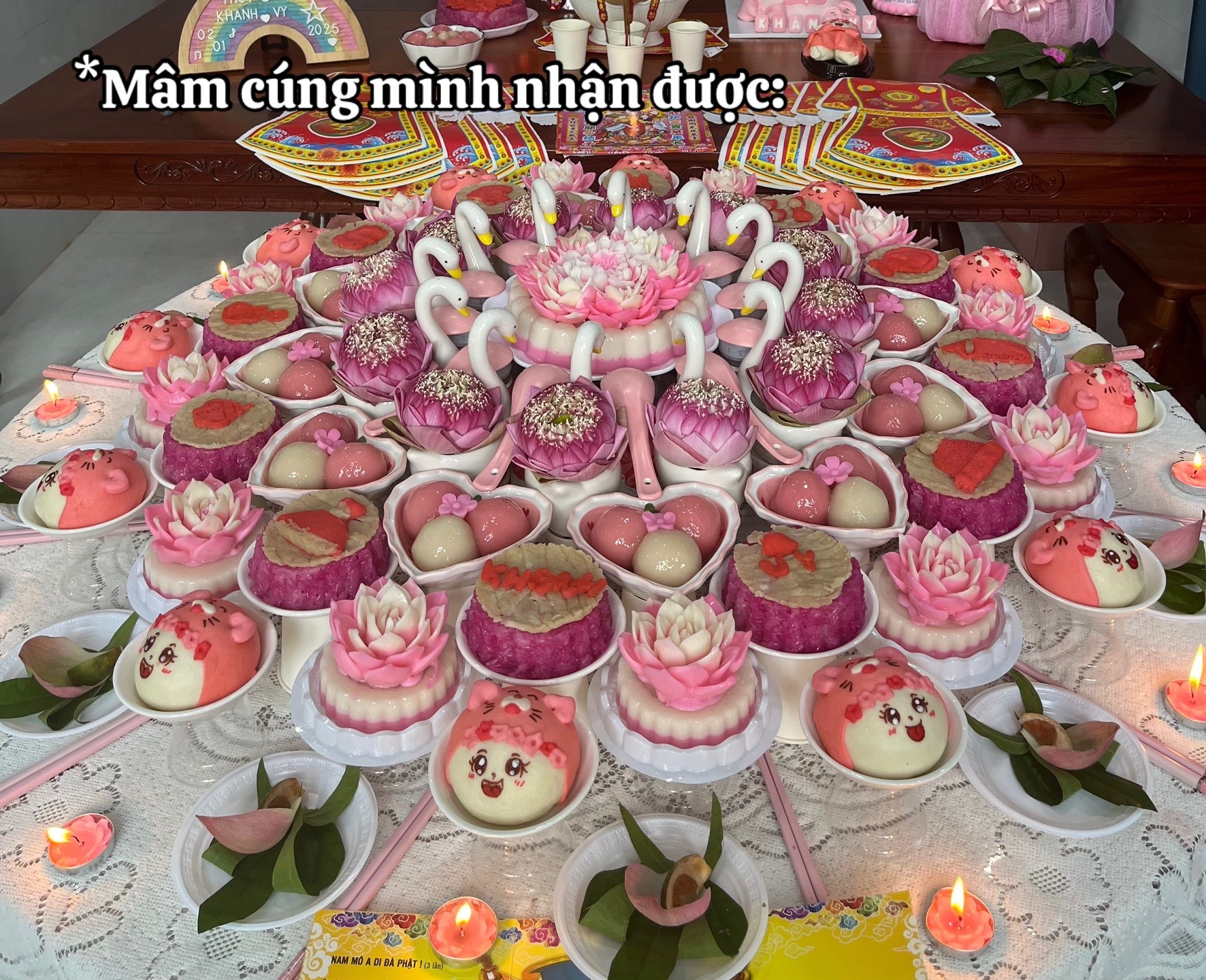 Mâm cúng thôi nôi 3,1 triệu làm như mèo mửa khiến mẹ bỉm bức xúc: Xôi nứt toác, 4 quả táo chỏng chơ!- Ảnh 2.