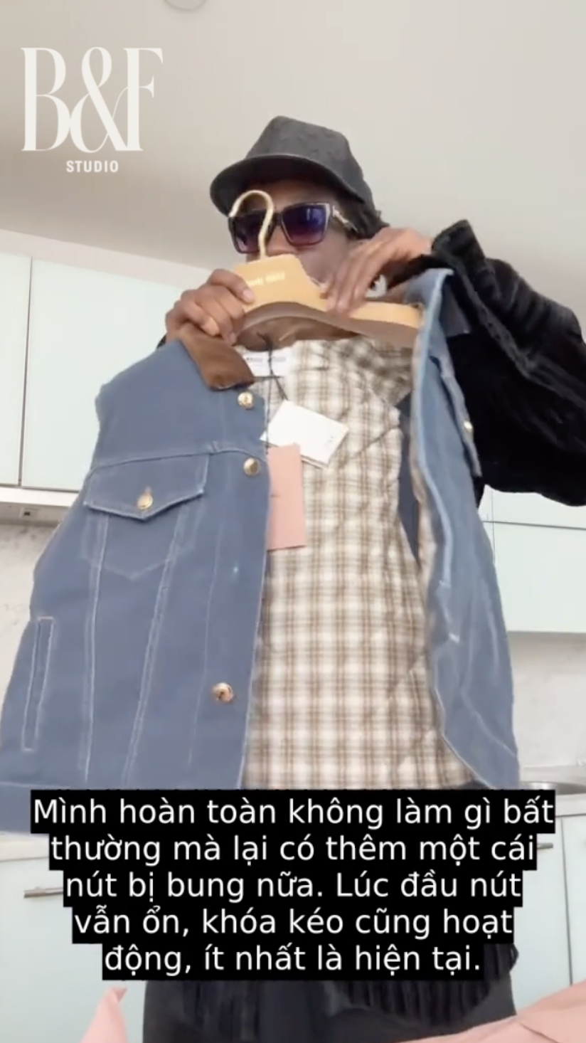 Chàng trai mặc đẹp nhất TikTok phốt đồ Miu Miu quá tệ: 470 triệu cho 2 chiếc áo bung khuy, rớt khoá ngay khi unbox- Ảnh 8.