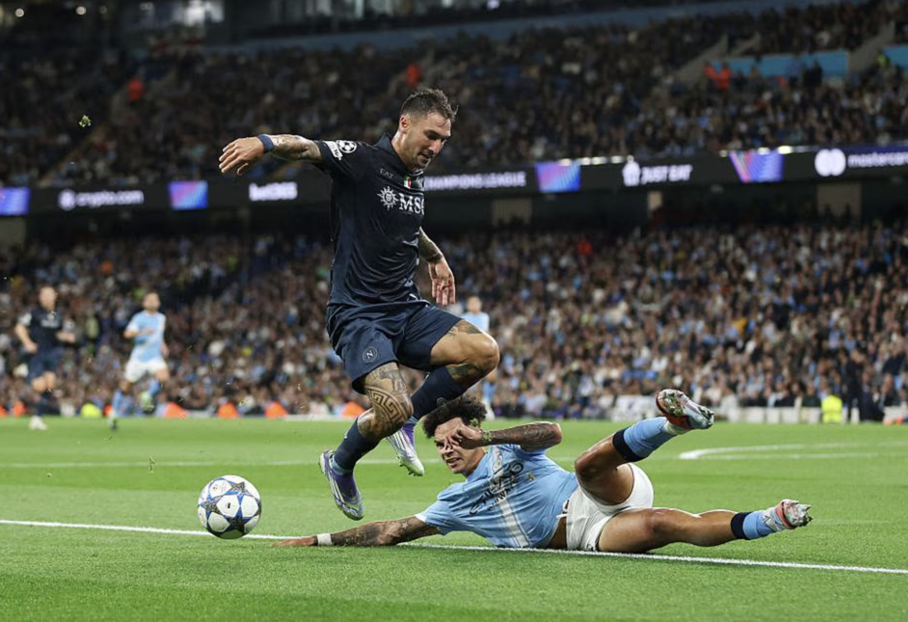 Erling Haaland chạm mốc lịch sử, Man City thắng dễ Napoli của De Bruyne- Ảnh 1.