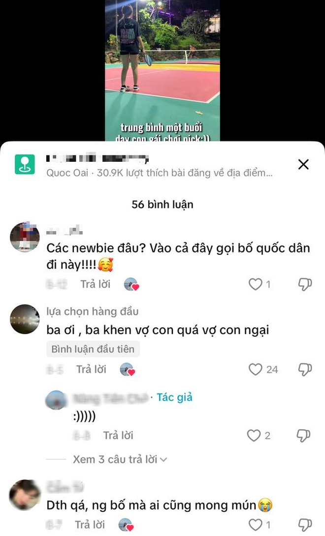 Viral video bố dạy con gái chơi pickleball, nói gì mà hội newbie nghe xong 