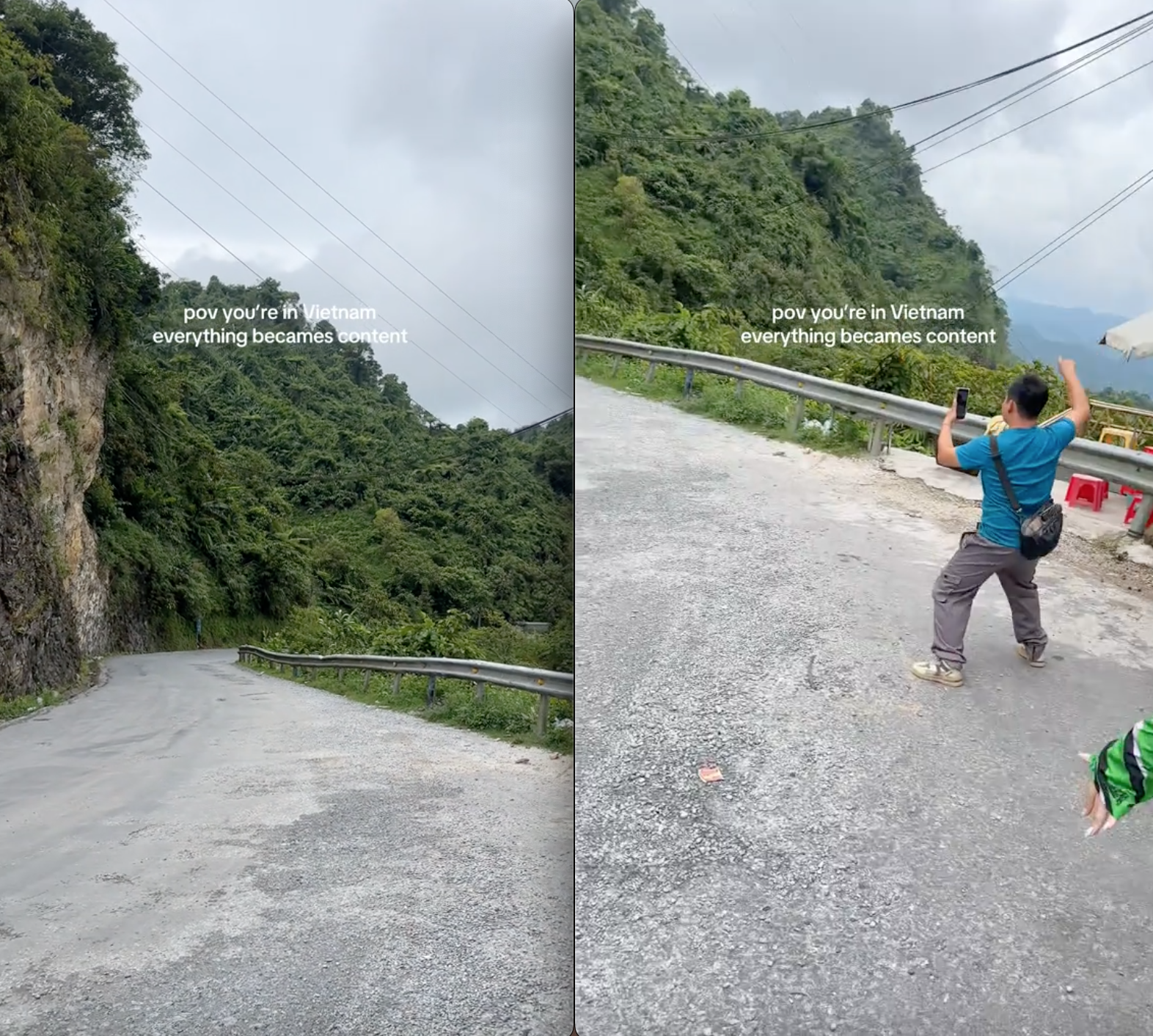 Cảnh tượng giữa núi khiến khách Tây thốt lên: "Ở Việt Nam cái gì cũng có thể trở thành content"- Ảnh 1.