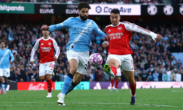 Kết quả giải Ngoại Hạng Anh: Ghi bàn phút 90+2, Arsenal thoát thua Man City- Ảnh 2.