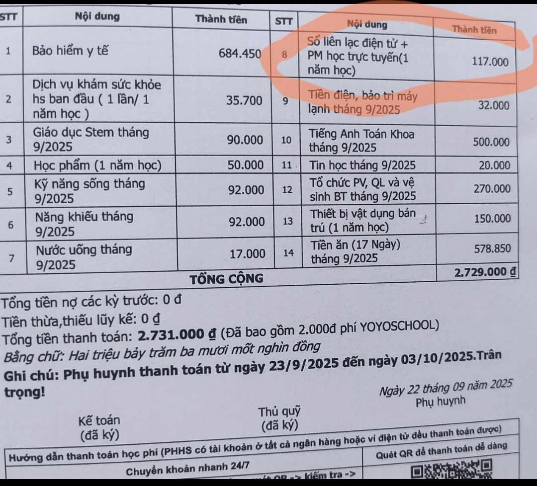 Thu gì mà tới 117 nghìn đồng? - Một khoản tiền đầu năm khiến hội cha mẹ tranh cãi gắt, ai đúng, ai sai?- Ảnh 1.