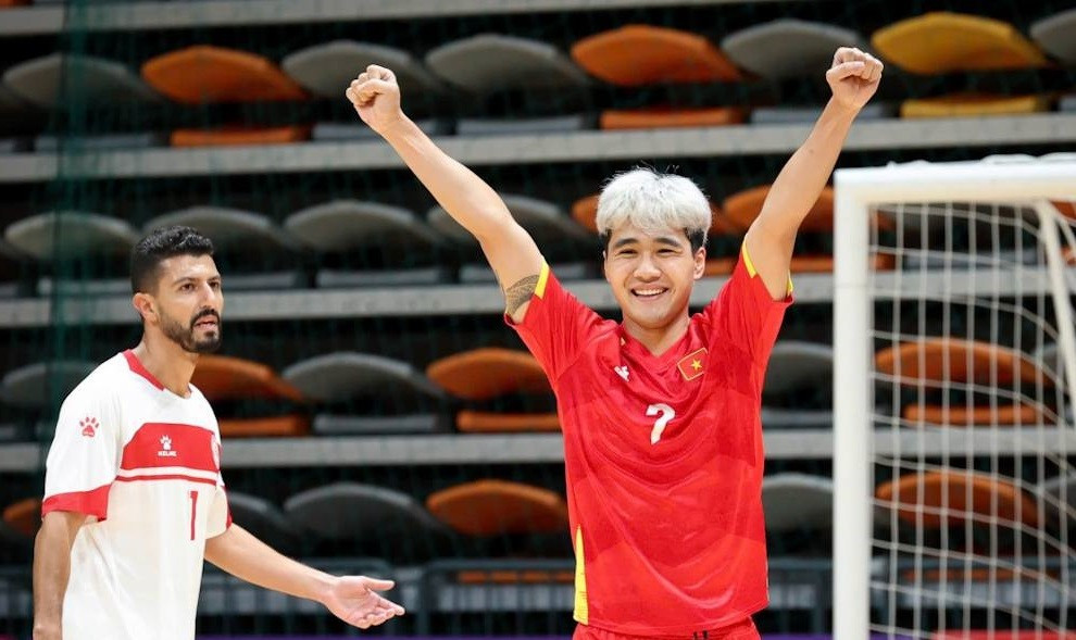 Việt Nam vượt Thái Lan, trở thành đội tuyển futsal Đông Nam Á đạt thành tích tốt nhất vòng loại châu Á- Ảnh 1. Việt Nam vượt Thái Lan, trở thành đội tuyển futsal Đông Nam Á đạt thành tích tốt nhất vòng loại châu Á- Ảnh 1.