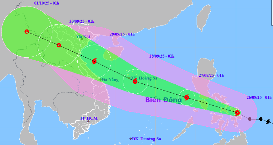 Bão Bualoi mạnh lên 3 cấp sau một ngày, đêm nay vào Biển Đông- Ảnh 1.