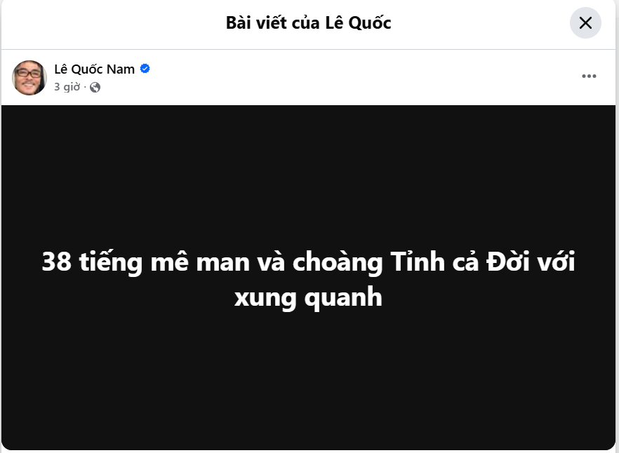 Nghệ sĩ Lê Quốc Nam: 38 tiếng mê man, hàng loạt sao Việt lo lắng hỏi thăm- Ảnh 1.