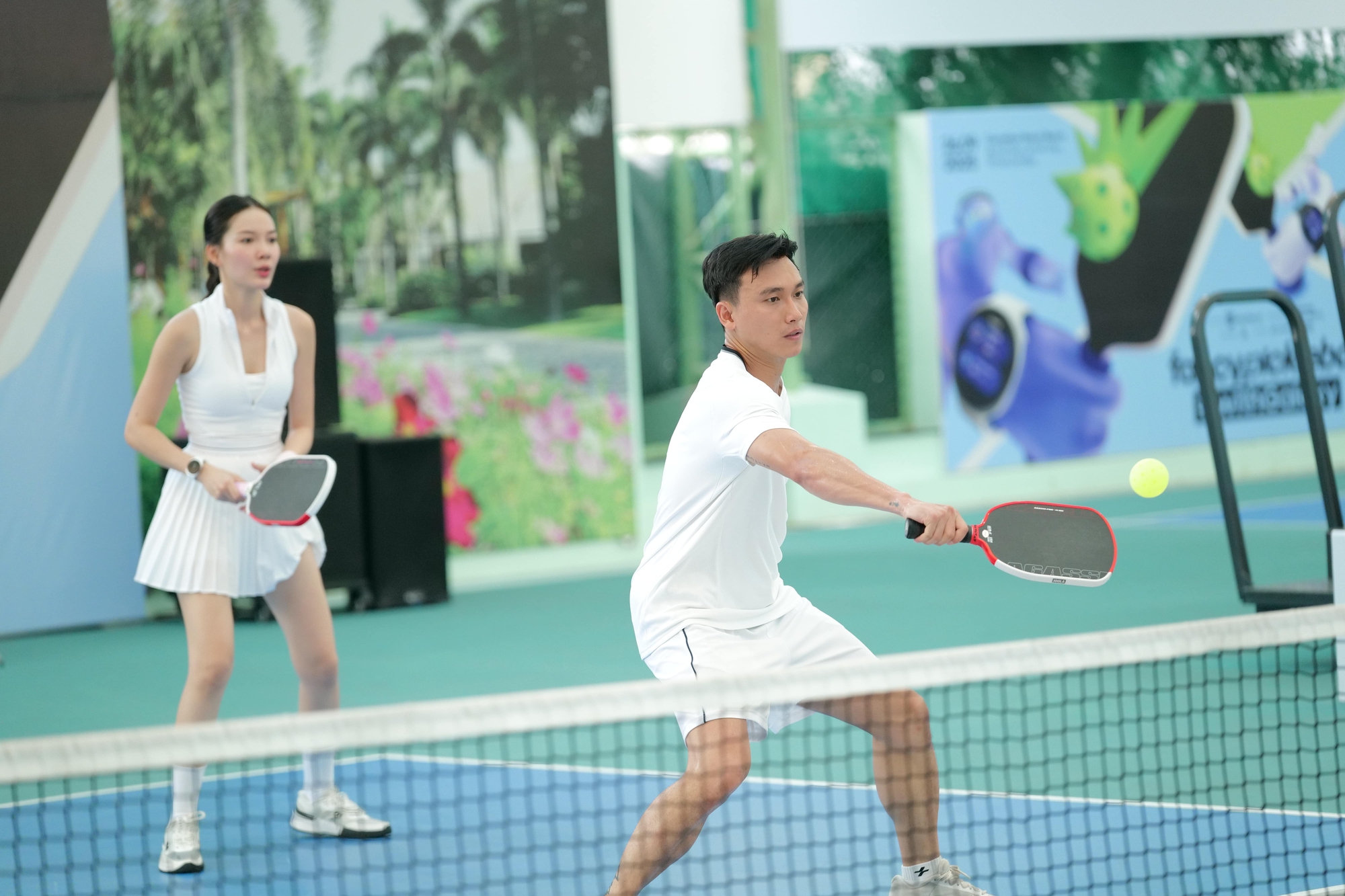 Dàn sao siêu đỉnh tại Fancy Pickleball: Mâu Thuỷ - Hồng Hạnh thi đấu bùng nổ, hội trai xinh gái đẹp vừa slay vừa đánh hay!- Ảnh 16.