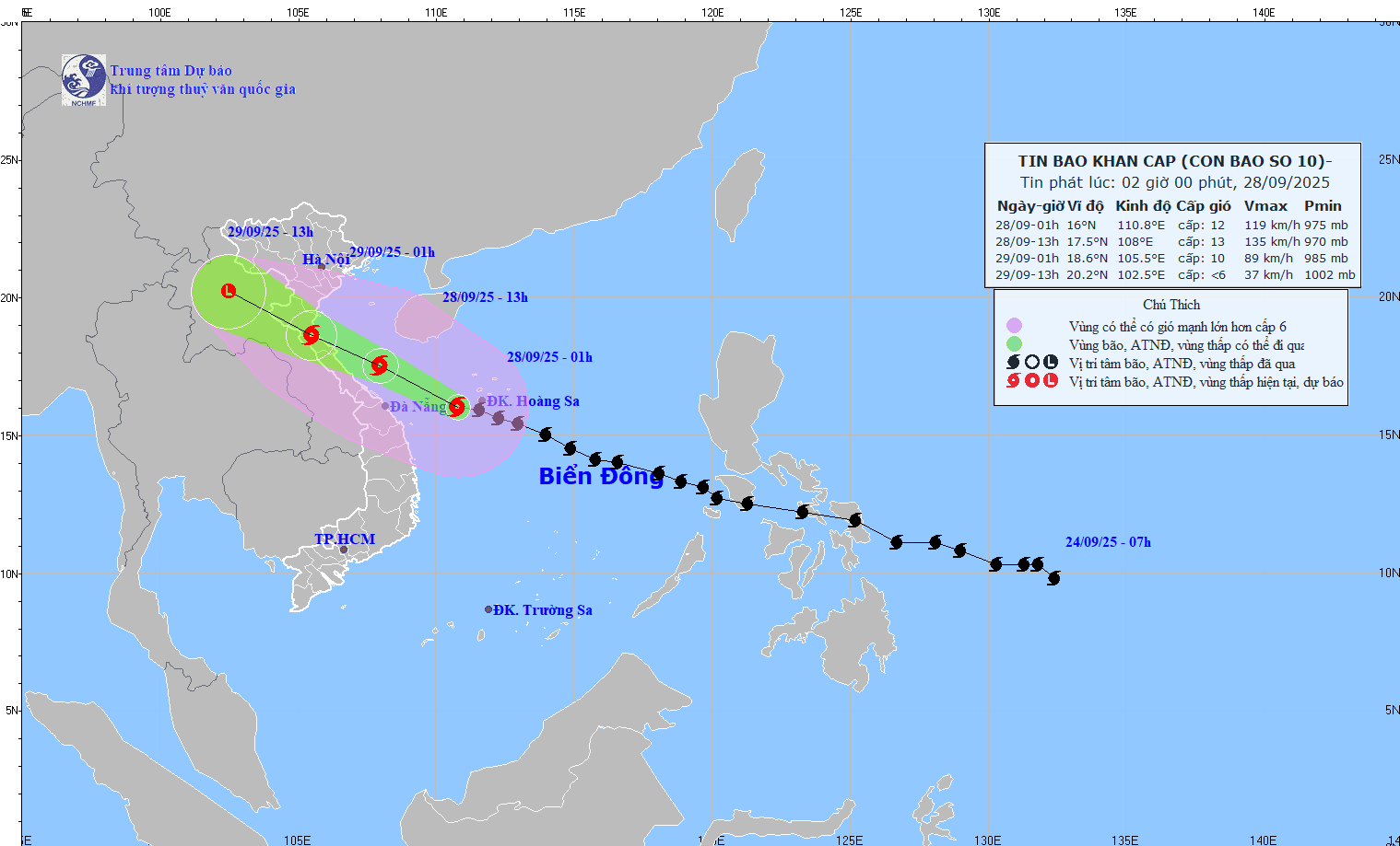 CẬP NHẬT: B&atilde;o số 10 giật cấp 15 ở ph&iacute;a nam đặc khu Ho&agrave;ng Sa- Ảnh 1.