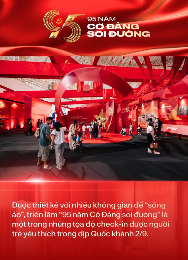 Gen Z nô nức check-in tại triển lãm “95 năm Cờ Đảng soi đường”: Khi lịch sử “chạm” tới trái tim người trẻ- Ảnh 1.