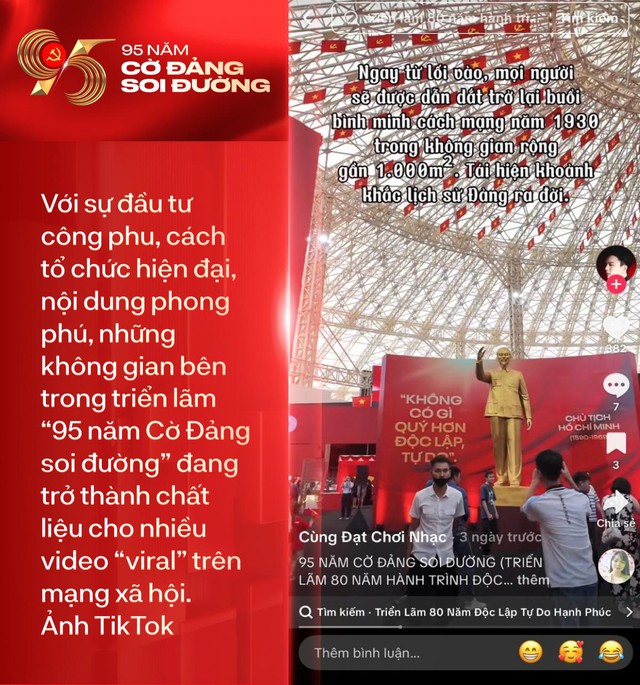 Gen Z nô nức check-in tại triển lãm “95 năm Cờ Đảng soi đường”: Khi lịch sử “chạm” tới trái tim người trẻ- Ảnh 2.