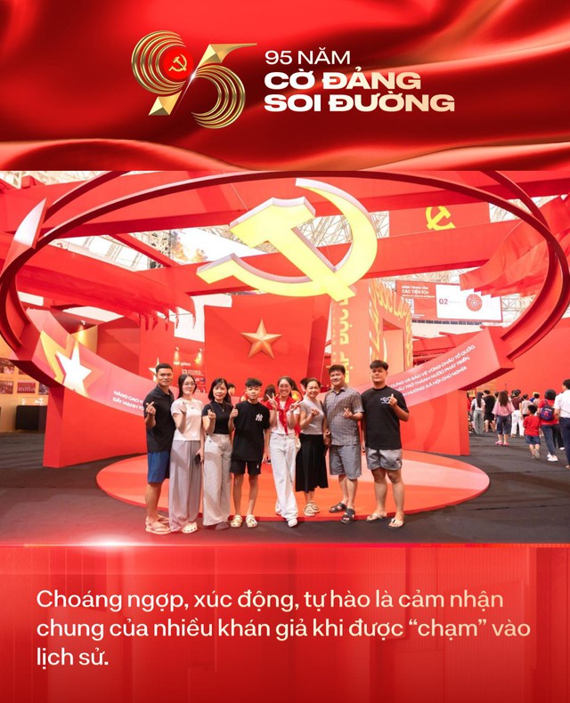 Gen Z nô nức check-in tại triển lãm “95 năm Cờ Đảng soi đường”: Khi lịch sử “chạm” tới trái tim người trẻ- Ảnh 3.