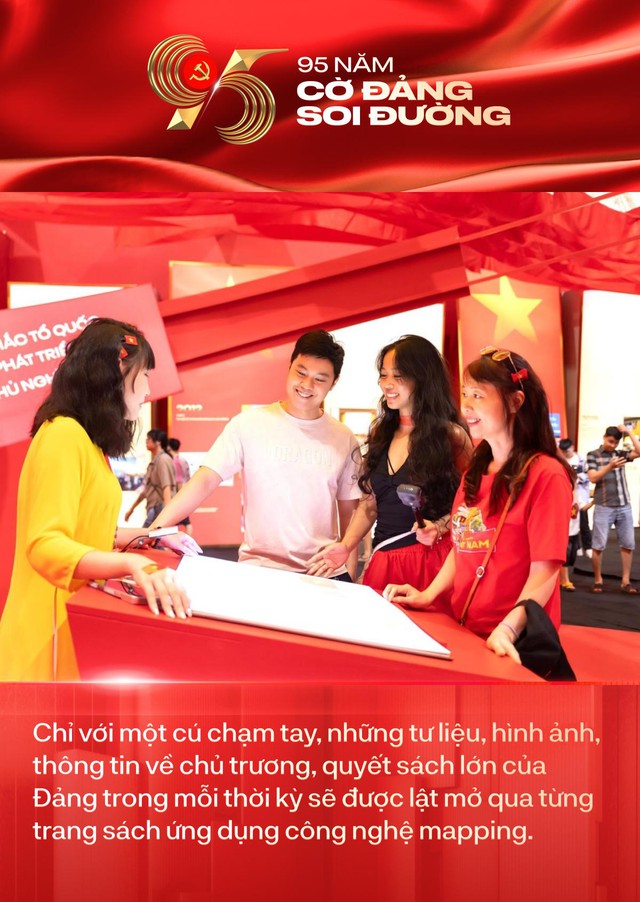 Gen Z nô nức check-in tại triển lãm “95 năm Cờ Đảng soi đường”: Khi lịch sử “chạm” tới trái tim người trẻ- Ảnh 5.