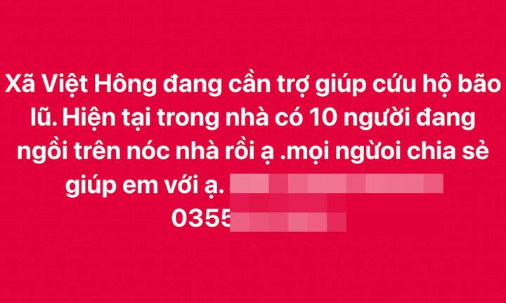 Người dân Lào Cai trèo mái nhà, đăng Facebook cầu cứu khi lũ dâng ngập tầng 2- Ảnh 1.