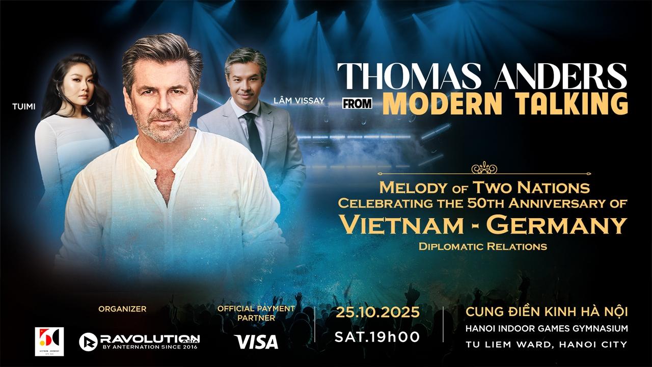 Thomas Anders (Modern Talking) hội ngộ khán giả Việt Nam ngày 25/10/2025 tại Cung điền kinh Hà Nội- Ảnh 1.