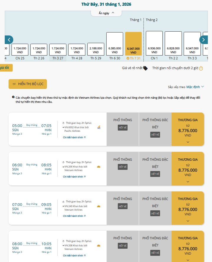 Vé máy bay Tết Bính Ngọ đã căng, Vietnam Airlines hết nhiều hạng ghế ngay khi mở bán- Ảnh 2.