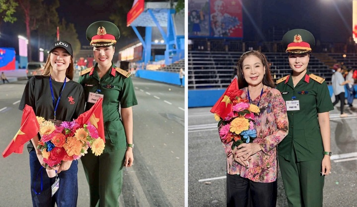 Sắc vóc không kém hoa hậu của Thiếu tá làm MC thuyết minh ở đại lễ 30/4 và 2/9- Ảnh 7.