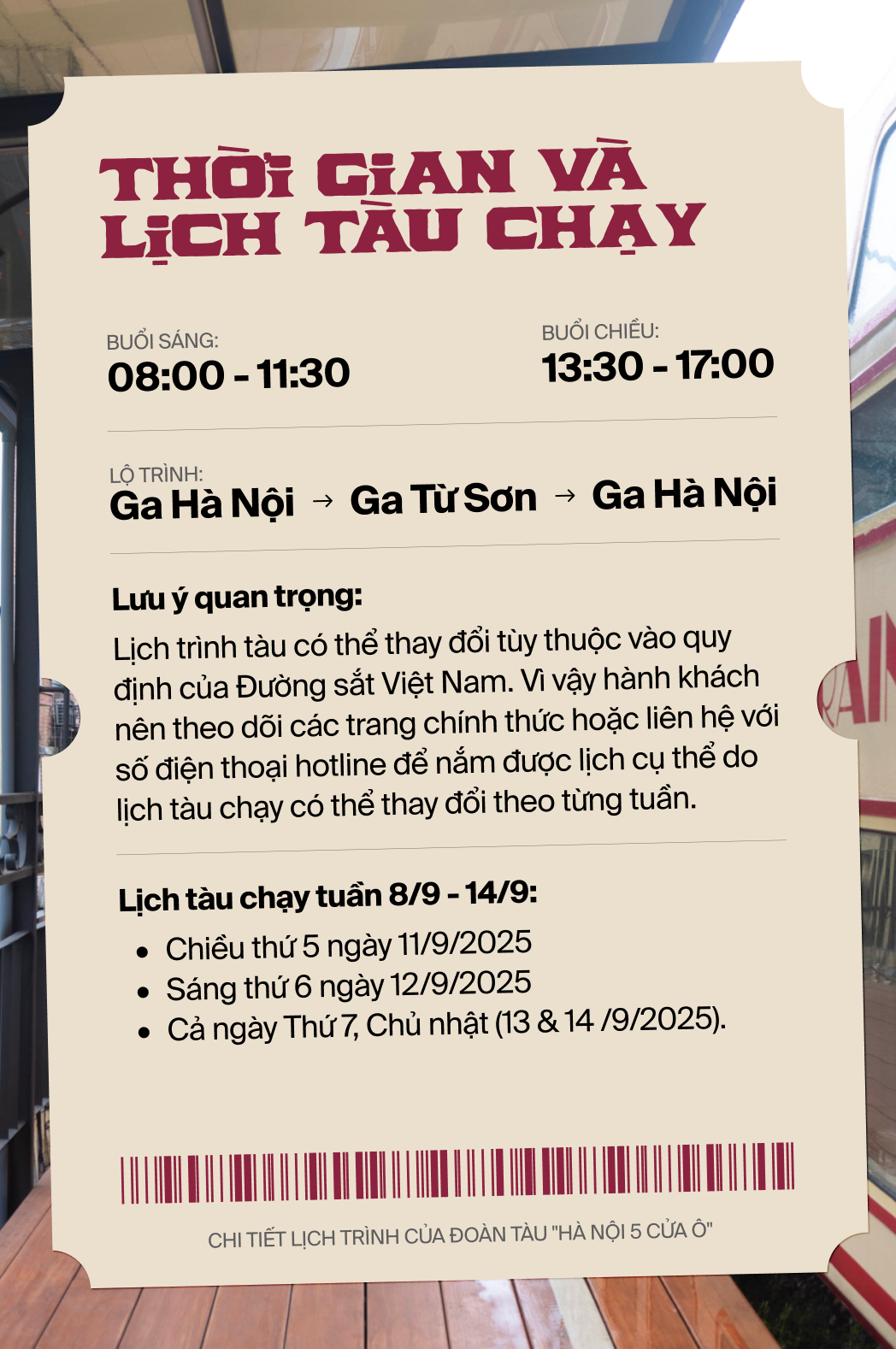 Đã bán vé tàu 