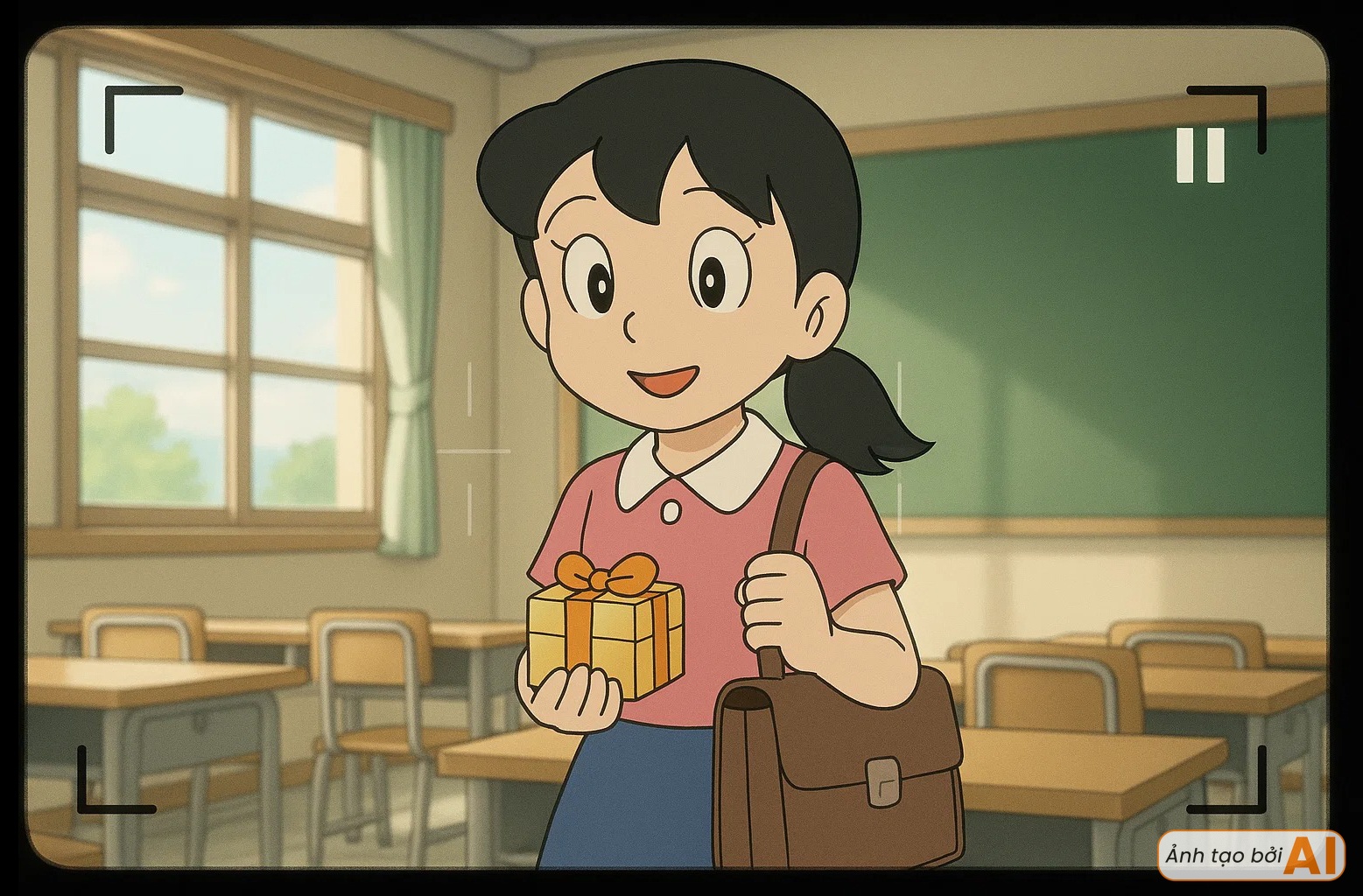 Đặt camera theo dõi ngày tựu trường của nhóm bạn Doraemon: Nobita suýt đi muộn, Shizuka vẫn chuẩn "ngoan xinh yêu"- Ảnh 2.